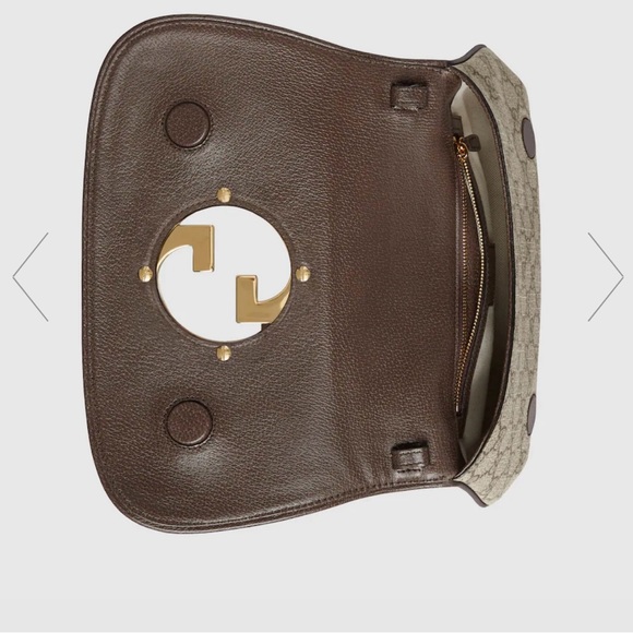 Gucci Blondie shoulder bag with two straps - chain & brown leather - Picture 5 of 8